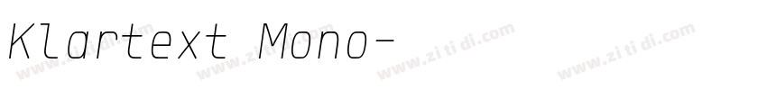Klartext Mono字体转换